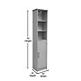 Flash Furniture Vega 70" Linen Tower Storage Cabinet with 5 Shelves, Gray (FSVEGABATH2GY)~#|#~sp234124858_sc7
