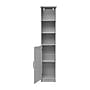 Flash Furniture Vega 70" Linen Tower Storage Cabinet with 5 Shelves, Gray (FSVEGABATH2GY)~#|#~sp234124860_sc7