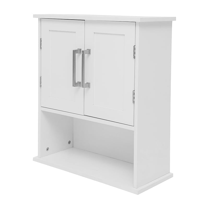 Flash Furniture Vega 24" Wall Mounted Medicine Cabinet Storage Organizer with 3 Shelves, White (FSVEGABATH5WH) image 1