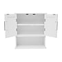 Flash Furniture Vega 24" Wall Mounted Medicine Cabinet Storage Organizer with 3 Shelves, White (FSVEGABATH5WH)~#|#~sp234124872_sc7