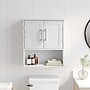 Flash Furniture Vega 24" Wall Mounted Medicine Cabinet Storage Organizer with 3 Shelves, White (FSVEGABATH5WH)~#|#~sp234124875_sc7