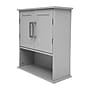 Flash Furniture Vega 24" Wall Mounted Medicine Cabinet Storage Organizer with 3 Shelves, Gray (FSVEGABATH5GY)~#|#~sp234124876_sc7