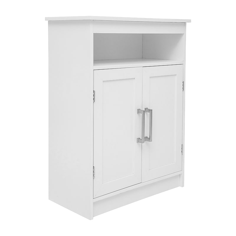 Flash Furniture Vega 31.5" Bathroom Storage Cabinet Organizer with 3 Shelves, White (FSVEGABATH4WH) image 1