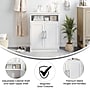 Flash Furniture Vega 31.5" Bathroom Storage Cabinet Organizer with 3 Shelves, White (FSVEGABATH4WH)~#|#~sp234124893_sc7