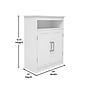 Flash Furniture Vega 31.5" Bathroom Storage Cabinet Organizer with 3 Shelves, White (FSVEGABATH4WH)~#|#~sp234124894_sc7