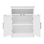 Flash Furniture Vega 31.5" Bathroom Storage Cabinet Organizer with 3 Shelves, White (FSVEGABATH4WH)~#|#~sp234124896_sc7