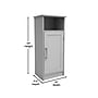 Flash Furniture Vega 34" Bathroom Storage Cabinet Organizer with 3 Shelves, Gray (FSVEGABATH3GY)~#|#~sp234125060_sc7