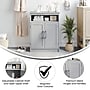 Flash Furniture Vega 31.5" Bathroom Storage Cabinet Organizer with 3 Shelves, Gray (FSVEGABATH4GY)~#|#~sp234125090_sc7