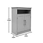 Flash Furniture Vega 31.5" Bathroom Storage Cabinet Organizer with 3 Shelves, Gray (FSVEGABATH4GY)~#|#~sp234125091_sc7