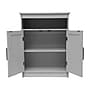 Flash Furniture Vega 31.5" Bathroom Storage Cabinet Organizer with 3 Shelves, Gray (FSVEGABATH4GY)~#|#~sp234125093_sc7
