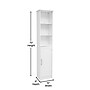 Flash Furniture Vega 70" Linen Tower Storage Cabinet with 5 Shelves, White (FSVEGABATH2WH)~#|#~sp234125106_sc7