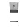 Flash Furniture Vega 66.25" Over the Toilet Storage Cabinet Organizer with 3 Shelves, Gray (FSVEGABATH1GY)~#|#~sp234125146_sc7