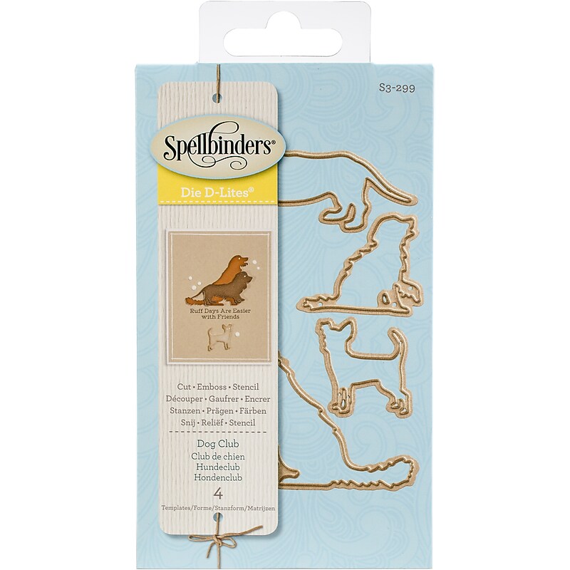 Spellbinders Dog Club 1" To 2.50" Spellbinders Shapeabilities Die D-Lites (S3299) image 1