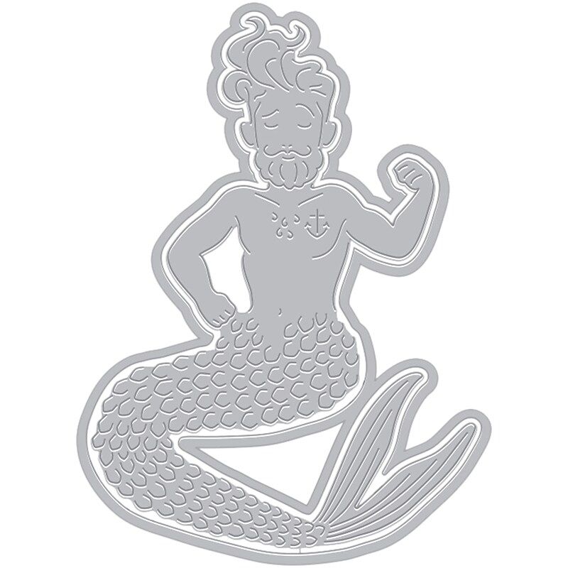 Hero Arts Merman With Frame Hero Arts Paper Layering Dies (DI374) image 1