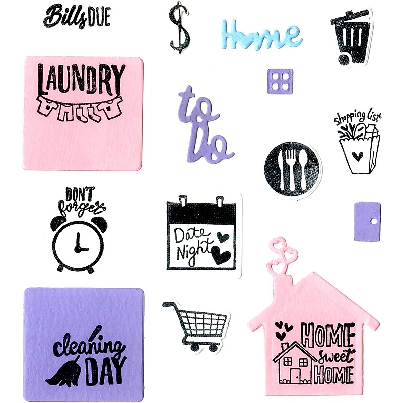 Sizzix Household Planner Sizzix Framelits Die & Stamp Set By Katelyn Lizardi (662293) image 1