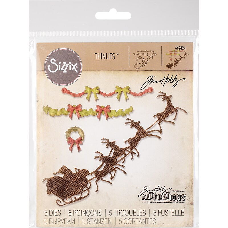 Sizzix Village Christmastime Sizzix Thinlits Dies By Tim Holtz 5/Pkg (662424) image 1