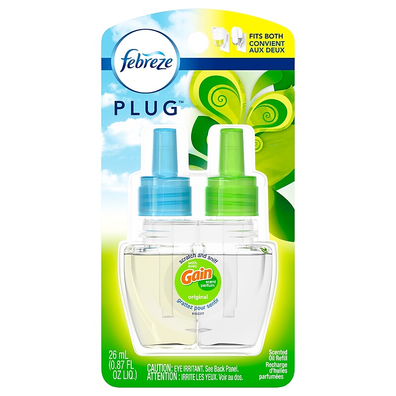 Febreze Plug Air Freshener Scented Oil Refill, Gain Scent, 0.87 oz. (74903) image 1