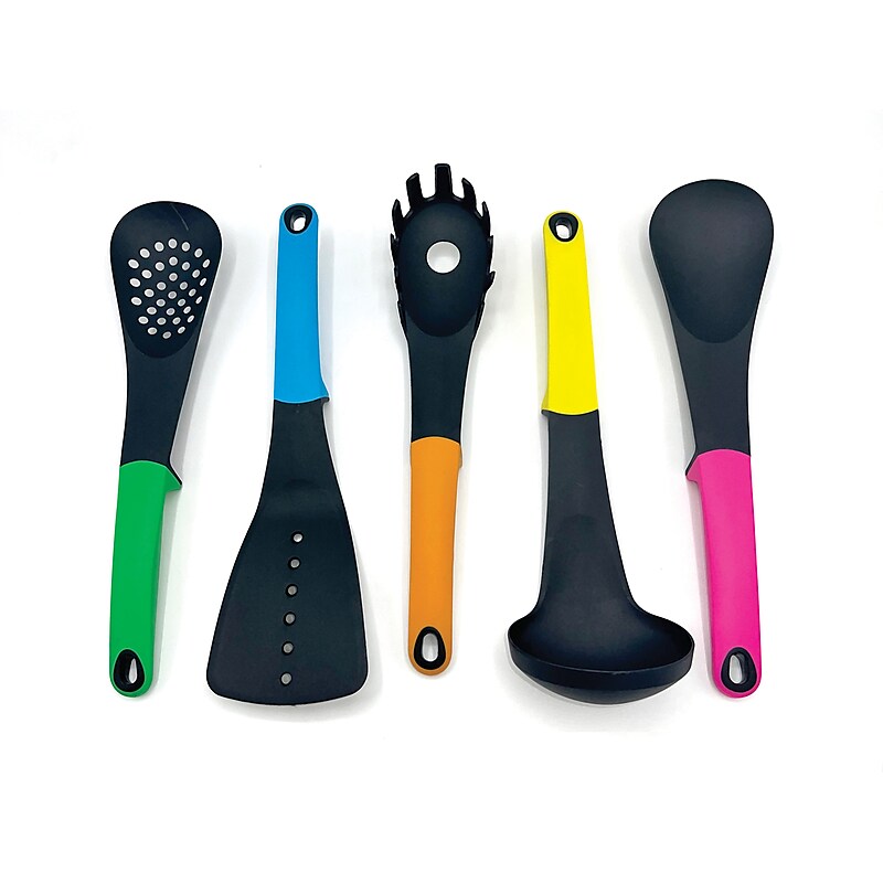 gia'sKITCHEN 5-Piece Kitchen Utensils Set with Integrated Tool Rest, Multicolored (24507) image 1