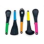 gia'sKITCHEN 5-Piece Kitchen Utensils Set with Integrated Tool Rest, Multicolored (24507)~#|#~sp234312164_sc7