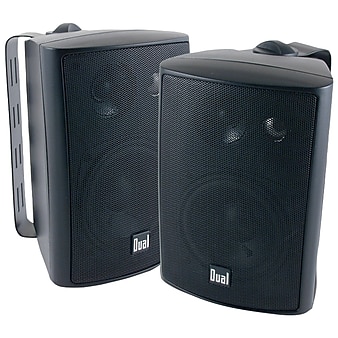 Dual 4" 3-Way Indoor/Outdoor Speakers (Black)(LU47PB)