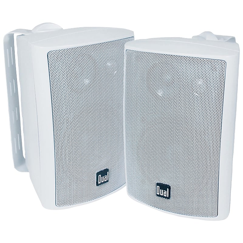 Dual 4" 3-Way Indoor/Outdoor 100W Speakers, White (LU47PW) image 1