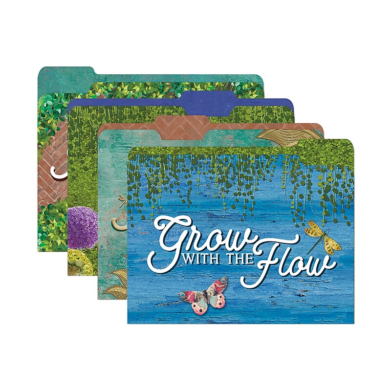 Eureka Curiosity Garden File Folders, 1-Tab, Assorted, Letter Size, 6/Bundle (EU-866450-6) image 1