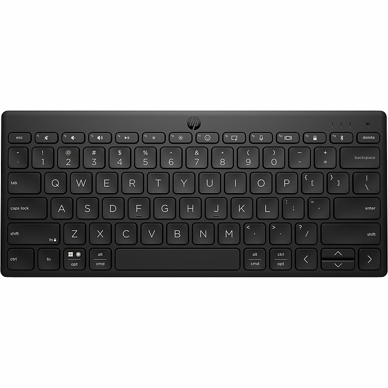 HP 350 Wireless Compact Multi-Device Bluetooth Keyboard, Black (692S8AA) image 1