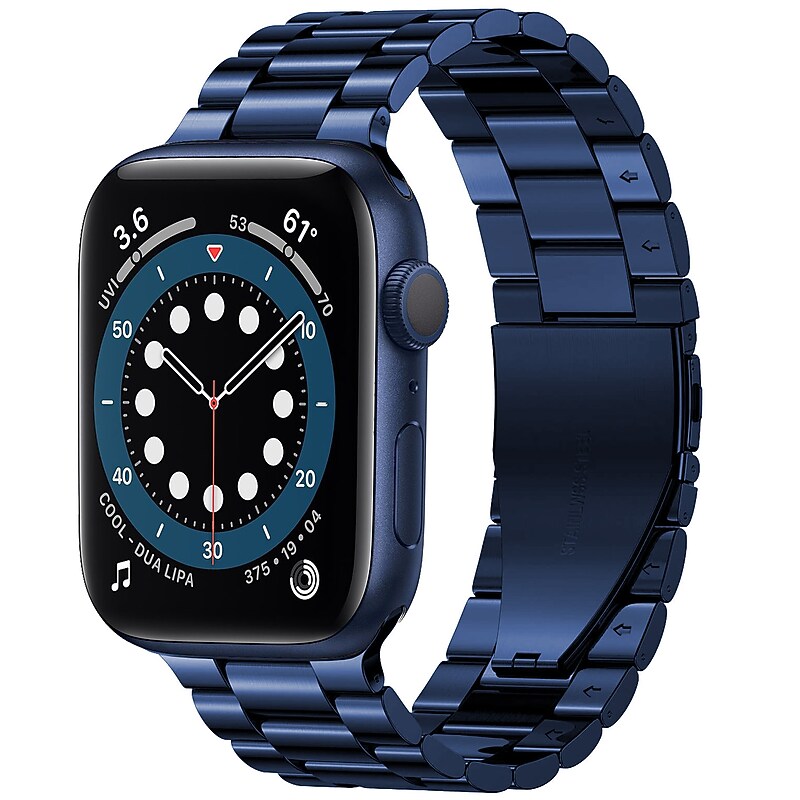 Worryfree Gadgets Stainless Steel Classic Wristband for Apple Watch Ultra, Blue, 49mm (LX05-BLU49) image 1