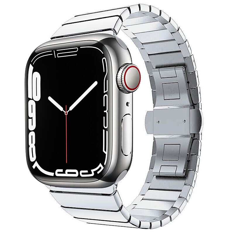 Worryfree Gadgets Stainless Steel Wristband for Apple Watch Ultra, Silver, 49mm (LX06-SLV49) image 1