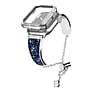 Worryfree Gadgets Metal Wristband with Bumper Case for Apple Watch, Blue/Silver, 45mm (SD1618-BLS45)~#|#~sp235020088_sc7