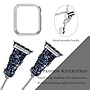 Worryfree Gadgets Metal Wristband with Bumper Case for Apple Watch, Blue/Silver, 45mm (SD1618-BLS45)~#|#~sp235020091_sc7