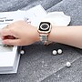 Worryfree Gadgets Metal Wristband with Bumper Case for Apple Watch, Rose Gold, 45mm (SD1618-RGD45)~#|#~sp235020101_sc7