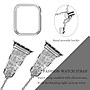 Worryfree Gadgets Metal Wristband with Bumper Case for Apple Watch, Silver, 41mm (SD1618-SLV)~#|#~sp235020104_sc7