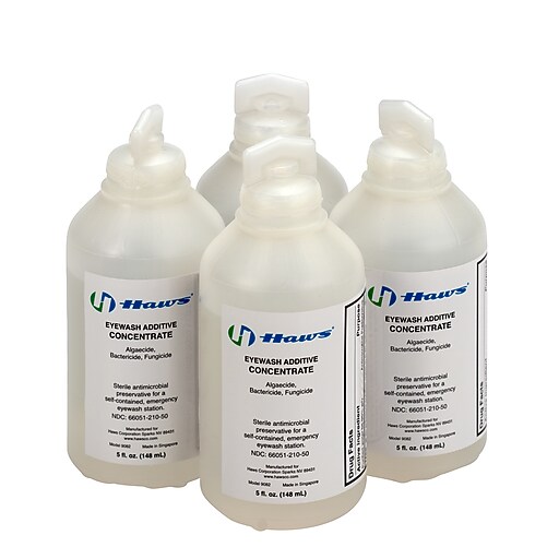 Haws Eyewash Additive Concentrate 5 Ounce Bottles, 4 Pack (90906) at