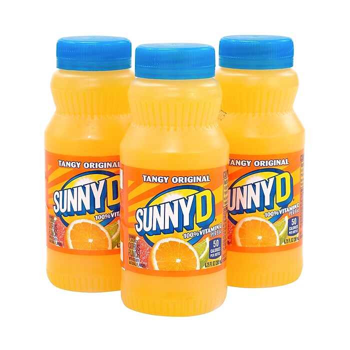 Sunny D Tangy Original Orange Flavored Citrus Punch, 6.75 oz., 24