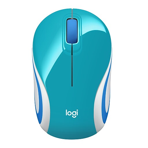 Logitech M187 Wireless Optical USB Mouse, Bright Teal (910005363