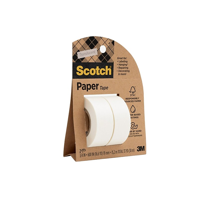Scotch Desktop Dispenser w/Tape, White, 2/Pack (814-2P-SR) image 1
