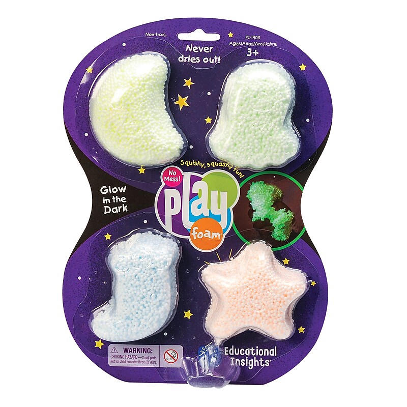 Educational Insights Playfoam Glow In The Dark, 4/Pack (1908) image 1