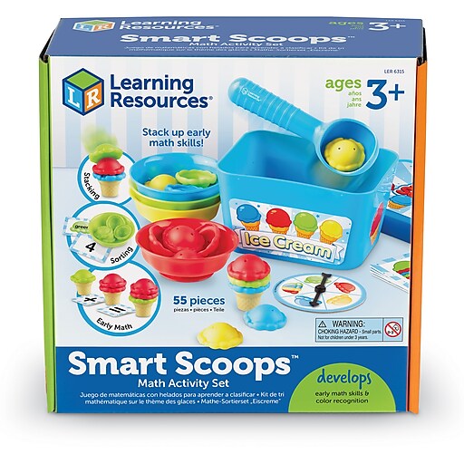 Learning Resources LER6315 Set,math,icecream,55pc 
