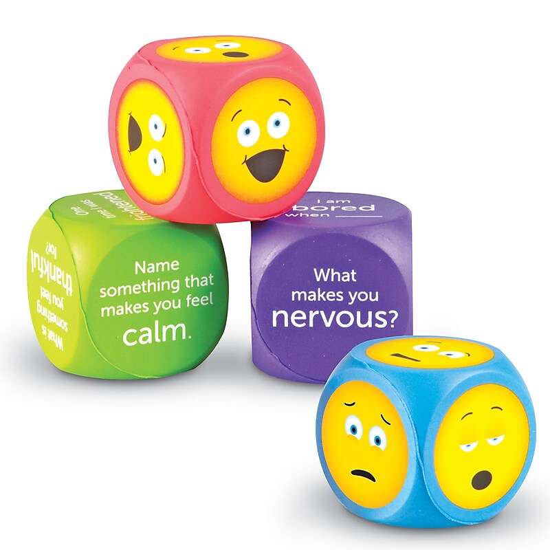 Learning Resources Emotion Cubes, Set of 4 (LER7289) image 1
