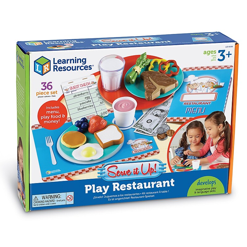 Learning Resources Serve It Up Play Restaurant Educational Games & Activites, Multicolor, (LER9089) image 1