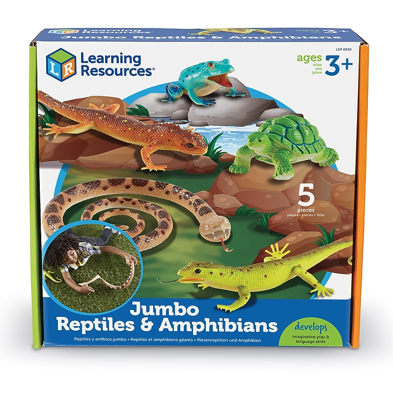 Learning Resources Jumbo Reptiles & Amphibians, Ages 3+ (LER0838) image 1