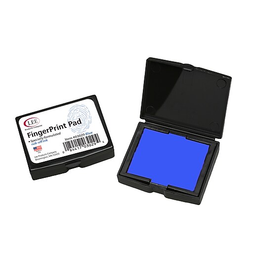 Shop Staples for Lee Products Inkless Fingerprint Pad Blue (03029)