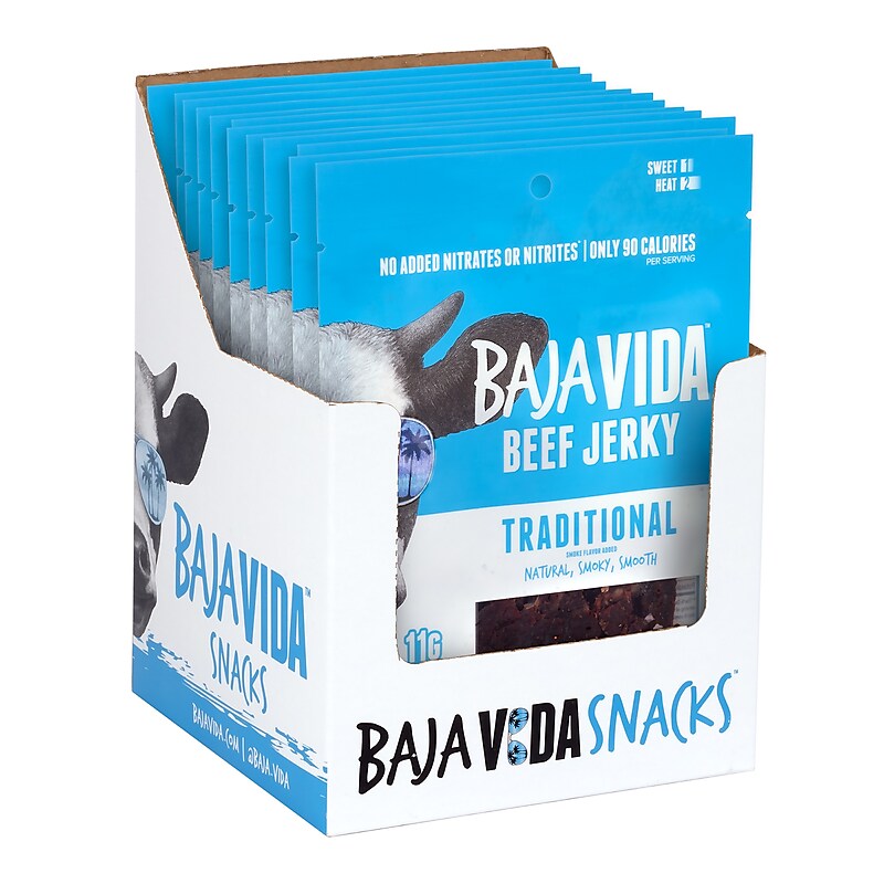 Baja Vida Traditional Beef Jerky Snack Pack, 1.0 oz., 12/Pack (220-02304) image 1