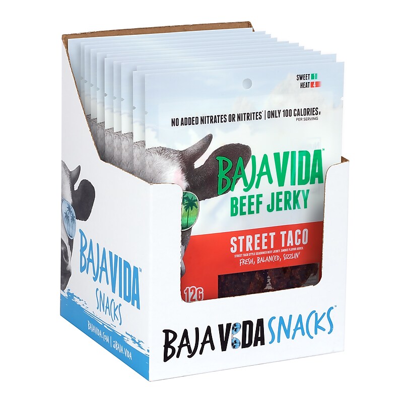 Baja Vida Street Taco Beef Jerky Snack Pack, 1.0 oz., 12/Pack (220-02308) image 1