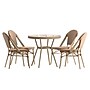 Flash Furniture Lourdes Indoor/Outdoor French Bistro Table with 4 Stack Chairs, Natural/White, 5/Set (SDA64280401FNWL)~#|#~sp236297964_sc7