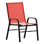Flash Furniture Brazos Commercial Grade Patio Dining Set with Glass Patio Table and 6 Chairs, Red, 7/Set (TLH94B303CRD)~#|#~sp236297982_sc7