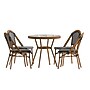 Flash Furniture Bordeaux Indoor/Outdoor French Bistro Table with 4 Stack Chairs, Black/White, 5/Set (SDA642804001BWN)~#|#~sp236297999_sc7