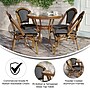 Flash Furniture Bordeaux Indoor/Outdoor French Bistro Table with 4 Stack Chairs, Black/White, 5/Set (SDA642804001BWN)~#|#~sp236298003_sc7