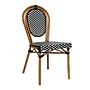 Flash Furniture Lourdes Indoor/Outdoor French Bistro Table with 4 Stack Chairs, Black/White, 5/Set (SDA64280402SBWN)~#|#~sp236298018_sc7